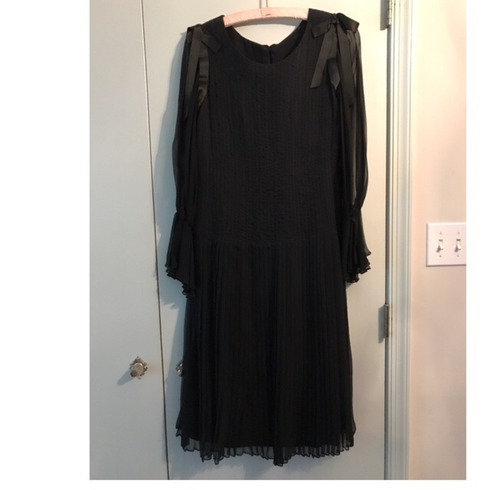Vintage Black Chiffon Evening Dress